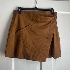 Forever 21 Brown Suede Wrap Skirt
